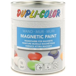 magnetiniai dažai sienoms, baldams, durims pilkos spalvos galima klijuoti magentus, nes siena magnetinė