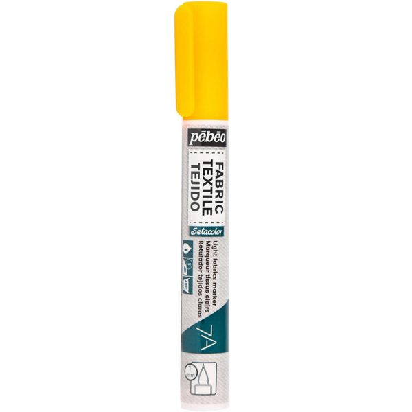 markeris tekstilei pebeo 7a light fabric marker 1mm tekstilės markeris fluorescencinis oranžinis tekstilinis markeris