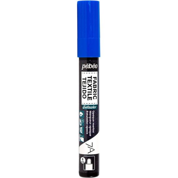 tekstilinis markeris pebeo 7a opaque marker 4mm tekstilės markeris mėlynas markeris tekstilei