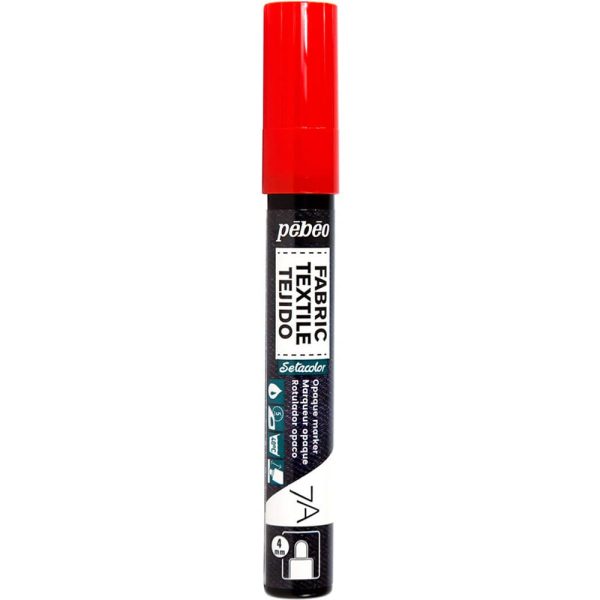 tekstilinis markeris pebeo 7a opaque marker 4mm tekstilės markeris raudonas markeris tekstilei
