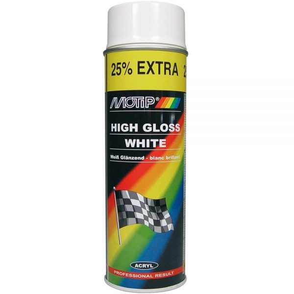 automobiliu dazai motip spray paint white gloss 500ml