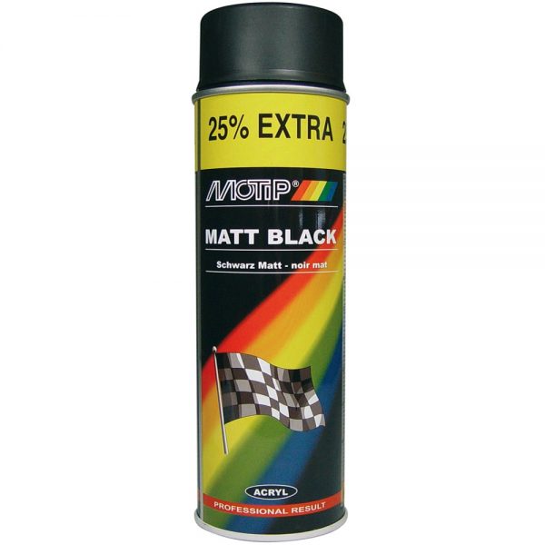 automobiliu dazai motip spray paint black matt 500ml